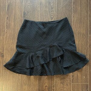 Elegant Club Monaco Black Ruffle Skirt